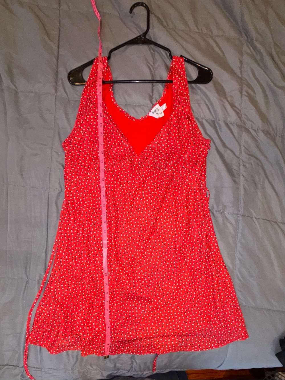 Princess Polly Red Heart Print Sleeveless Mini Dress Size 12 - Picture 6 of 6